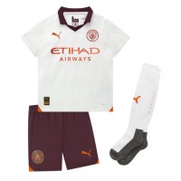 Otroški Nogometni dresi Manchester City John Stones #5 Gostujoči 2023-24 Kratek Rokav (+ Kratke hlače)